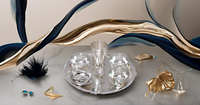 Ensemble de dîner traditionnel indien en laiton fabriqué à la main Thali assiette bols et cuillère en verre belle vaisselle pour cadeau argent