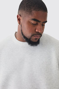 Großhandel Plus Size 100% Baumwolle Sweatshirt mit Rundhals ausschnitt Übergroße Langarm pullover Schwere Hoodies und Sweatshirt - Product Image 3