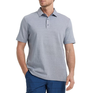 Camisetas de Golf Transpirables de Secado Rápido para Hombre, Mezcla de Poliéster/Algodón, Logotipo Personalizado, Impresión Digital, Manga Corta, Alto Rendimiento - Product Image 1