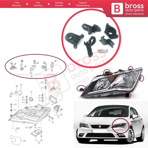 ชุดยึดไฟหน้า BHL530ยึดซ่อมด้านซ้ายสำหรับ Leon MK3 5F 2012-2020 5F0998225 - Product Image 5
