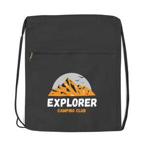 Customized <b>Large</b> Cotton Canvas <b>Drawstring</b> <b>Bag</b> Casual Reusable & Portable with Zipper Personalized Logo - Product Image 6