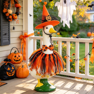 Disfraz de Ganso de Porche de Halloween con Sombrero de Bruja para Estatua de 23 Pulgadas, Decoración para Jardín, Fiesta, Hogar y Festival - Product Image 5