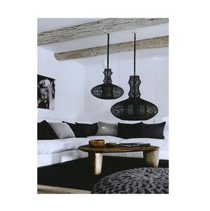 Iqbal Collection Vintage Handmade <b>LED</b> Pendant Lamp with <b>Rope</b> Hardware and Glass Shade Edison Bulbs for Dining Room - Product Image 3