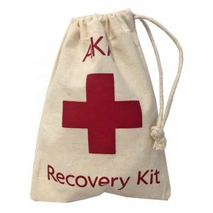 Sac à cordon pliant étanche 100% coton doux couleur naturelle fermeture à glissière sacs-cadeaux pour le stockage de mariage - Product Image 1