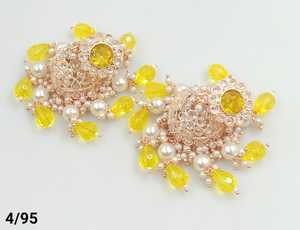 แบบดั้งเดิมและทันสมัยออกแบบล่าสุดเครื่องประดับอินเดียขายส่งของ jhumka kundan ต่างหูสำหรับผู้หญิงเครื่องประดับต่างหูทันสมัย - Product Image 4