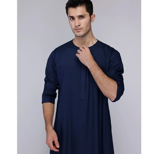 Kaftán Islámico Modesto para Hombres Adultos, Color Sólido, Jubbah Thobe, Alta Calidad, Transpirable, Largo MAXI, Cómodo - Product Image 5