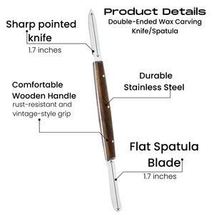 Herramienta de tallado de cera de alta calidad, cuchillo de tallado de detalles finos, herramienta de elaboración de modelado de cera para artistas, escultores de doble cabeza - Product Image 4