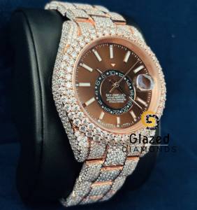 Montre mécanique automatique pour homme en acier inoxydable de haute qualité, diamant de laboratoire de luxe, clarté VVS, mouvement ETA, verre analogique - Product Image 2