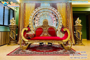 งานแต่งงานที่สวยงามเหตุการณ์การต้อนรับเวทีโซฟาเวทีแต่งงานสำหรับการรับจัดงานแต่งงานที่เป็นที่นิยมเจ้าสาวเจ้าบ่าวที่นั่ง Loveseat - Product Image 3