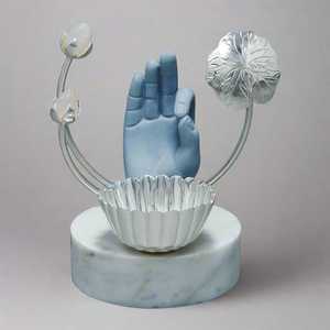 Hand Design <b>Bowl</b> on Marble Base for Home Hotel and Restaurants Dinnerware Chocolate Fruits <b>Bowls</b> <b>Silver</b> Color Food Serving <b>Bowls</b> - Product Image 6