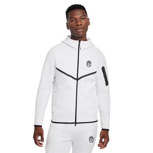 Chaqueta Deportiva con Capucha y Cremallera Completa para Hombre, de Forro Polar Técnico, Color Gris Jaspeado, Ligera, Cálida, para Entrenamiento Atlético, Ropa Deportiva Premium - Product Image 3