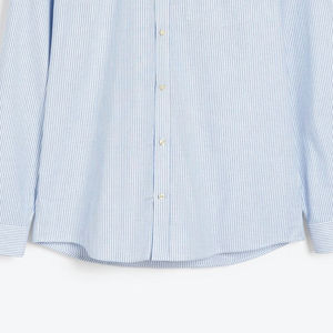 เสื้อแขนยาวสำหรับผู้ชายเสื้อเชิ้ตผ้าฝ้ายแท้สั่งทำโลโก้ได้ - Product Image 4