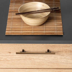 Set di Emuca 20 alluminio bronzo Riad maniglie mobili L168mm distanza centrale 128mm per manopole mobili di lusso - Product Image 3