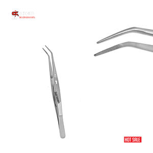 Ensemble d'instruments chirurgicaux dentaires autoclavables 6 \ "pince de nettoyage des dents à pointe courte manuelle pince dentelée pince de dressage universitaire - Product Image 6