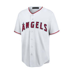 Jersey de béisbol americano bordado al por mayor para hombre, camisa de softball con botones completos de poliéster 100%, patrón en blanco - Product Image 2