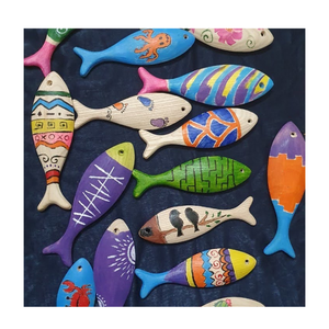 Poisson en bois non peint pour l'artisanat, jouets pour enfants, artisanat de décoration en bois naturel pour enfant, vente en gros en vrac - Product Image 1