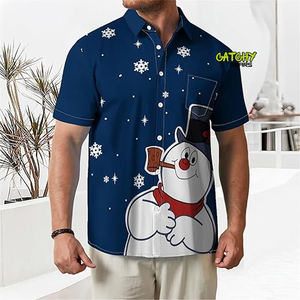 Camisa de Manga Corta con Estampado Aloha de Algodón Casual para Playa, Vacaciones Tropicales, Camisas para Hombre, Proveedor Mayorista - Product Image 6