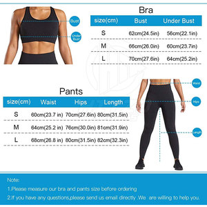 Conjunto de Yoga hecho en Pakistán para mujer, conjunto de 2 piezas de LICRA/poliéster transpirable cómodo frontal de talla grande sólido de alta calidad asequible - Product Image 6