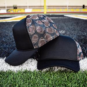 Casquette de camionneur structurée 5 panneaux à broderie creuse personnalisée Vente en gros Casquette de camionneur en maille de mousse polyester à profil moyen de haute qualité - Product Image 3