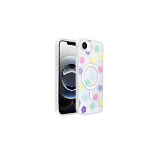 Étui rigide transparent magnétique compatible M-Safe pour iPhone 16E Plus, série Zore Folk, coque de protection pour téléphone portable - Product Image 2