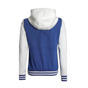 Veste d'université en coton personnalisable pour hommes, tenue d'hiver solide, respirante, écologique, à capuche, style de joueur brodé matelassé pour l'extérieur - Product Image 2