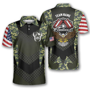 Camisa de ropa deportiva de alta calidad personalizada Cornholes Club Polo Jersey para hombres diseños de sublimación para adultos - Product Image 2