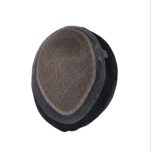 Perruque toupet Miraje Model Taz BD en cheveux humains Remy indiens avec une densité de 100%, vague profonde naturelle et vague corporelle, base en dentelle PU - Product Image 4