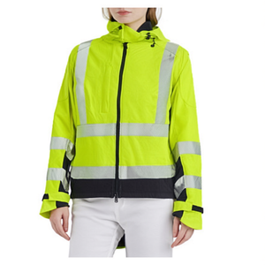 High-Visibility Yellow/Black Softshell Jacket-ELKA RAINWEAR-Extreme Visibility <b>Raincoat</b> - Product Image 2