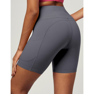 Pantalones cortos deportivos de gimnasio para mujer de cintura alta personalizados Leggings de yoga ligeros de secado rápido para atletas que corren - Product Image 2