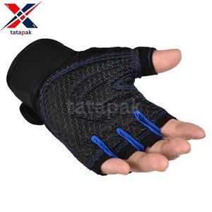 Custom Professional Half-Finger Lightweight Breathable Fitness Gloves Adjustable Anti-Slip Polyester <b>Weight</b> Lifting Gym Use - Product Image 5