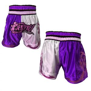 Pantalones cortos de boxeo Muay Thai para hombre, pantalones cortos de entrenamiento de 100% poliéster Muay Thai, pantalones cortos deportivos de boxeo para hombre, pantalones cortos personalizados de secado rápido Muay Thai - Product Image 2