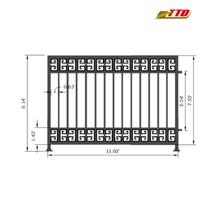 Clôture ornementale en fer forgé comportant des éléments d'intimité structure durable et rouleaux décoratifs pour un aménagement paysager haut de gamme - Product Image 6
