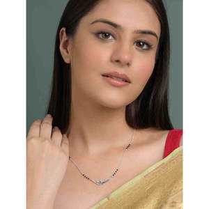 NOVAMART Fine Buy Pure Silver Mangalsutra Fine Beaded Necklaces Perfect Gift for Your <b>Wife</b> Wholesale Export - Product Image 4