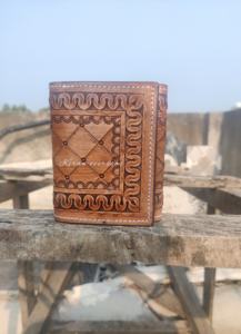 Portefeuille en cuir de vachette de luxe vintage pour hommes rétro en cuir véritable avec boucle en acier longueur personnalisée prête à expédier - Product Image 4