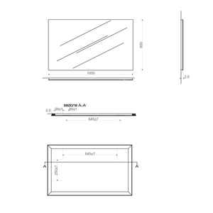 Reversible Polished Edge 100x60 <b>Wall</b> <b>Mirror</b> - Product Image 5
