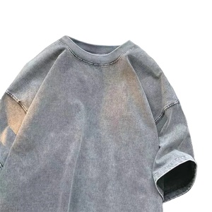 เสื้อยืดสตรีทแวร์เปล่าสำหรับผู้ชาย สไตล์วินเทจ ทรงโอเวอร์ไซส์ ไซส์พลัส ผ้าฝ้าย 100% ระบายอากาศได้ดี น้ำหนัก 220 กรัม - Product Image 6