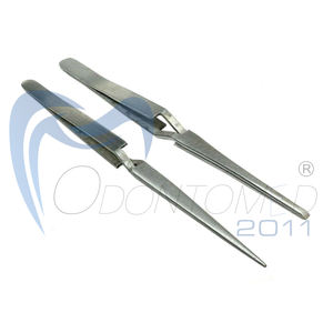 Pinzas para cejas de buena calidad punta inclinada pinzas para cejas de acero inoxidable al por mayor - Product Image 3