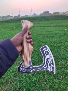 มีดเชฟปลอมพร้อมที่จับกระดูกสำหรับใช้ในครัวหั่นพิซซ่าเหล็กดามัสกัสตามสั่ง - Product Image 4