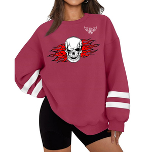 เสื้อสเวตเชิ้ตคอกลมโอเวอร์ไซส์ผ้าฟลีซปักลายกราฟิกคุณภาพสูงสำหรับผู้หญิง พร้อมโลโก้แบบกำหนดเอง - Product Image 6