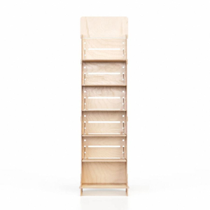 Espositore Versatile Personalizzabile a Doppia Faccia Ecologico in Legno Moderno Italiano per Negozi di Abbigliamento - Product Image 5