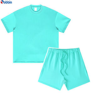 Conjunto de Camiseta y Pantalones Cortos de Algodón de Alta Calidad, Estilo Holgado con Hombros Caídos, Unisex, con Logotipo Personalizado, Ropa Deportiva para Mujer, Conjunto de 2 Piezas - Product Image 6