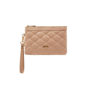Portefeuille matelassé en PU Mink CZDN30007 avec fermeture éclair - Product Image 1