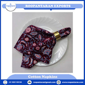 Dernier design, sortie d'usine, serviette de table en coton 100% pur, imprimée à la main, de haute qualité, prix bas, vente - Product Image 4