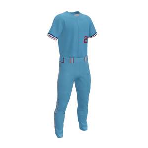 ชุดเครื่องแบบเบสบอลน้ำหนักเบาพิมพ์ลายเสื้อทีมโพลีเอสเตอร์ซับเหงื่อแห้งเร็วดีไซน์ตามสั่ง - Product Image 5