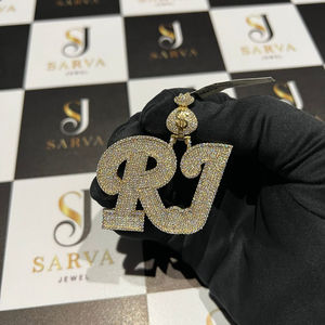 Pendentif Hip Hop personnalisé en argent S925, diamant Moissanite VVS, lettres serties, plaqué or, testeur de qualité, breloques élégantes pour soirée - Product Image 6