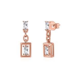 Pendientes delicados con aspecto de diamante - Product Image 1