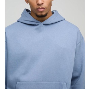 High Quality 100% Cotton Men's Streetwear Custom Screen Printed Logo Oversized Pullover Hoodie and <b>Trouser</b> Set for Winter - Product Image 5