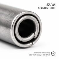 Goupille à ressort en acier inoxydable A2 A4, conforme aux normes ISO 8750 et DIN 7343, résistante à la corrosion, goupille spirale élastique, 1,5-16 mm