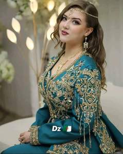 2025@Traditional Algerian women's Jacket-Karakou <b>Dress</b> With beautiful Embellished Crystal Glass Beads, stone, Pearl ,Dabka Work - Product Image 1