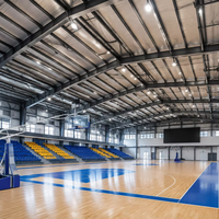 Estructura de Acero Pre-fabricada de Alta Resistencia para Recintos Deportivos, Armazón de Acero de Ensamblaje Rápido para Complejos Deportivos Interiores